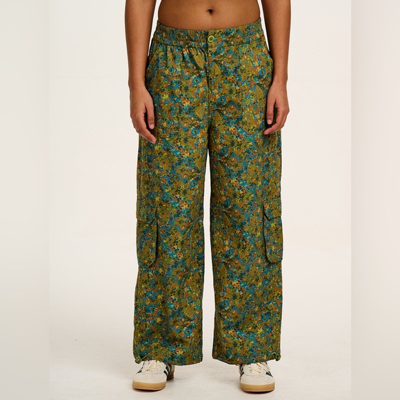 Lucy & Yak Pants - Floral Green Cargo Pants